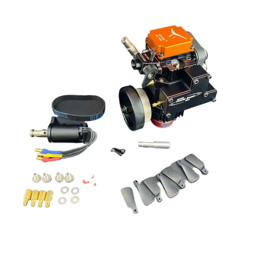TOYAN Four Stroke 3.5cc Water Cooled Micro Methanol Engine Model Aluminum Alloy High Power Modified Water Cooled Engine