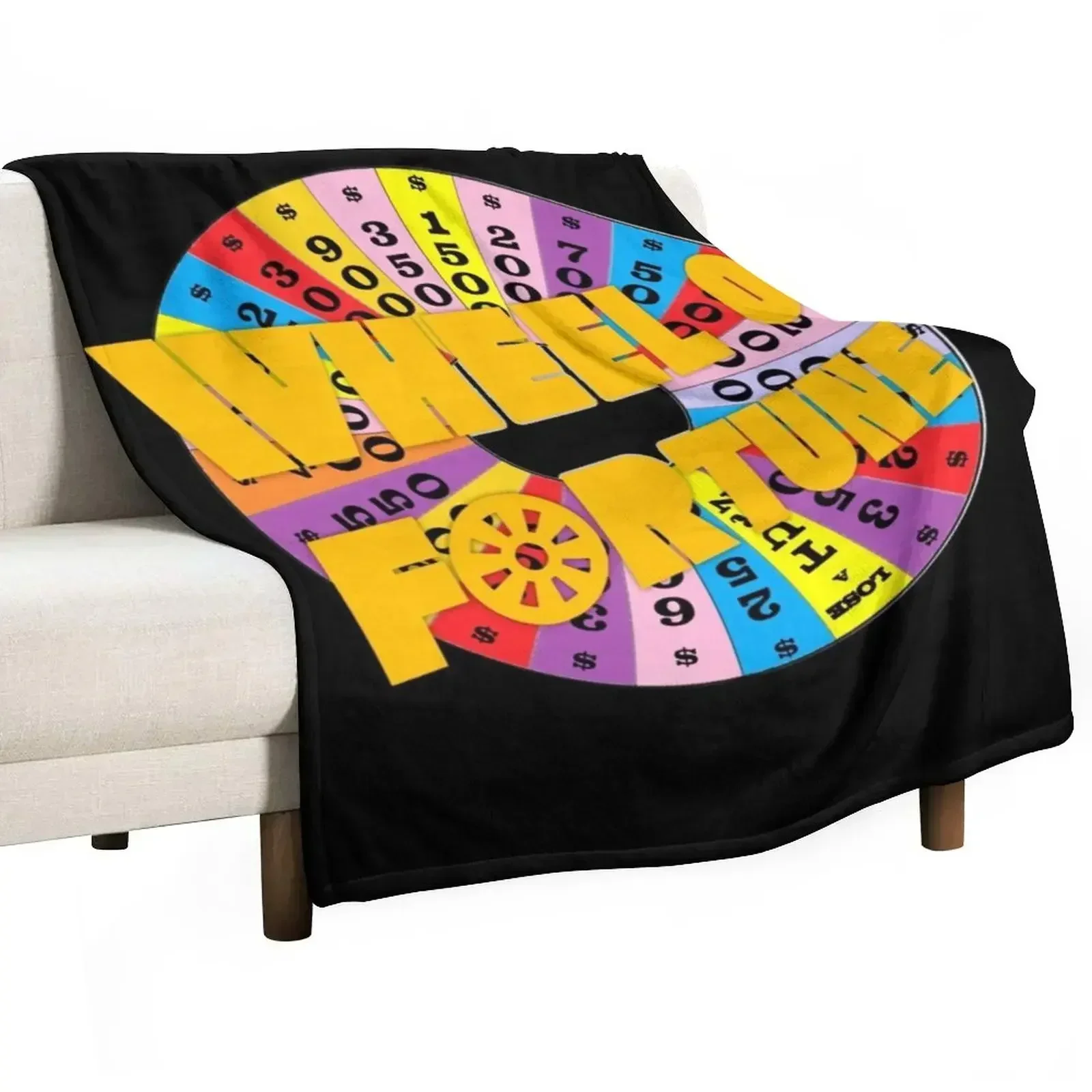 Wheel of Fortune Throw Blanket Soft Plaid Decorative Sofas Blankets