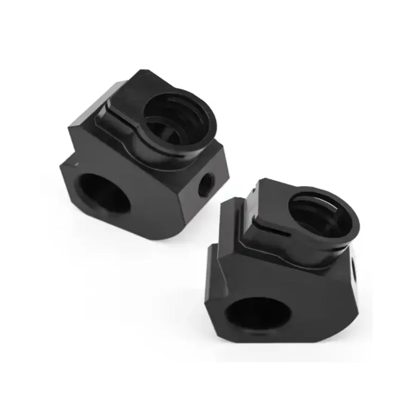 CNC Machining Black Anodized Aluminum Alloy Bicycle Accessories Adapter Assemblies CNC Custom Bicycle Mechanical Fixings