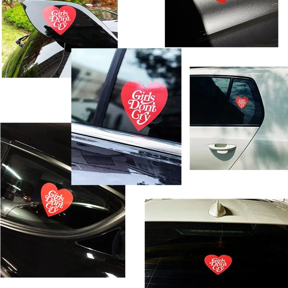 1PC Girls Don't Cry Heart Vinyl Decal Waterproof for Car Window Bumper Laptop Skateboard Decor