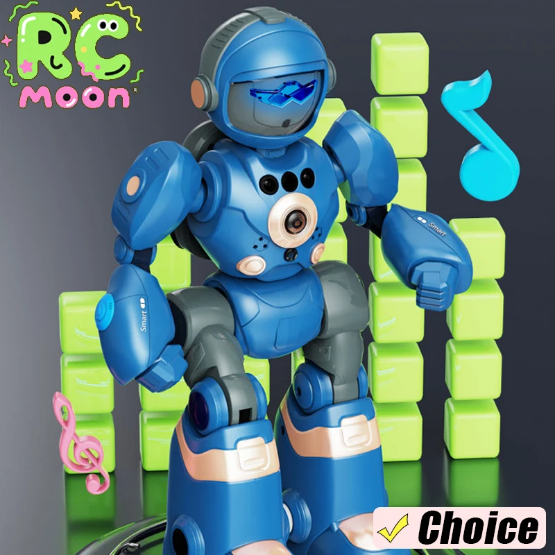 2.4G Remote Control Robot Intelligent Programming Gesture Sensing,interactive Dialogue Dancing Singing Puzzle Toy Birthday Gifts