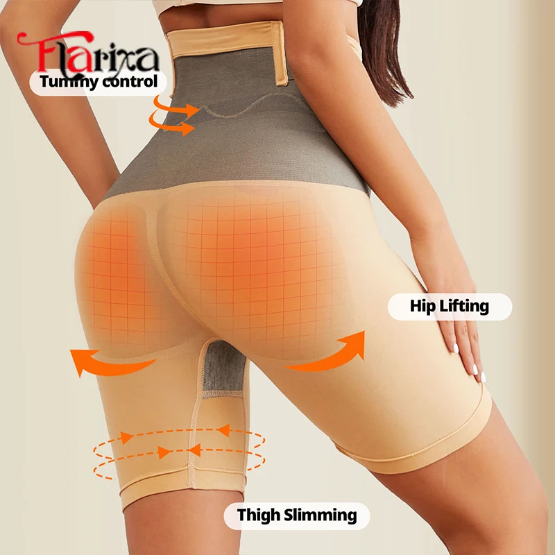 Flarixa термобелье, трусики с высокой талией, бесшовные трусики с контролем живота, подтягивающее тело, нижнее белье, женские термоколготки, шорты
