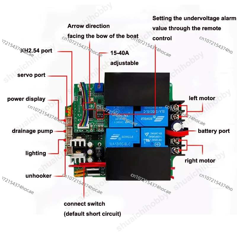 2025 heißer verkauf 1Set RX40G Fernbedienung mit 1,54 zoll Farbe Screen Display 12 V/24 V 15A-40A Empfänger GPS One Click Return für Tra