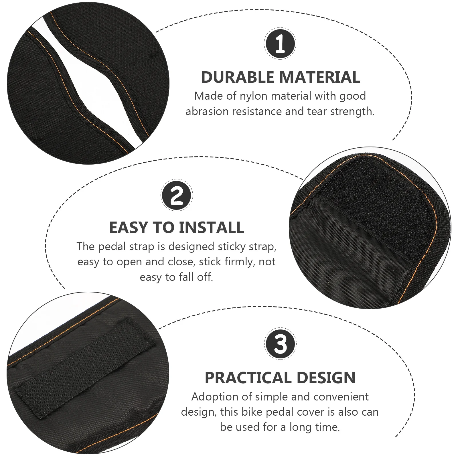 1 Pair Bike Pedal Straps Nylon Sticky Strap For Fixed Gear Mountain Bike Durable Footrest Covers Cycling Practice Pedal