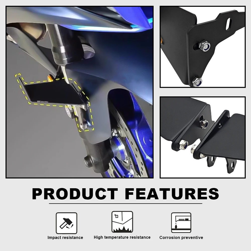 Motorcycle Front Mudguard Deflector Fixed Wing Suitable For YAMAHA YZF-R7 2021-2024 Adjustable Wing