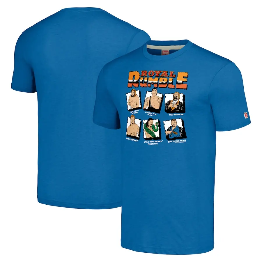 Men's Homage Royal Royal Rumble Golden Era Tri-Blend T-Shirt