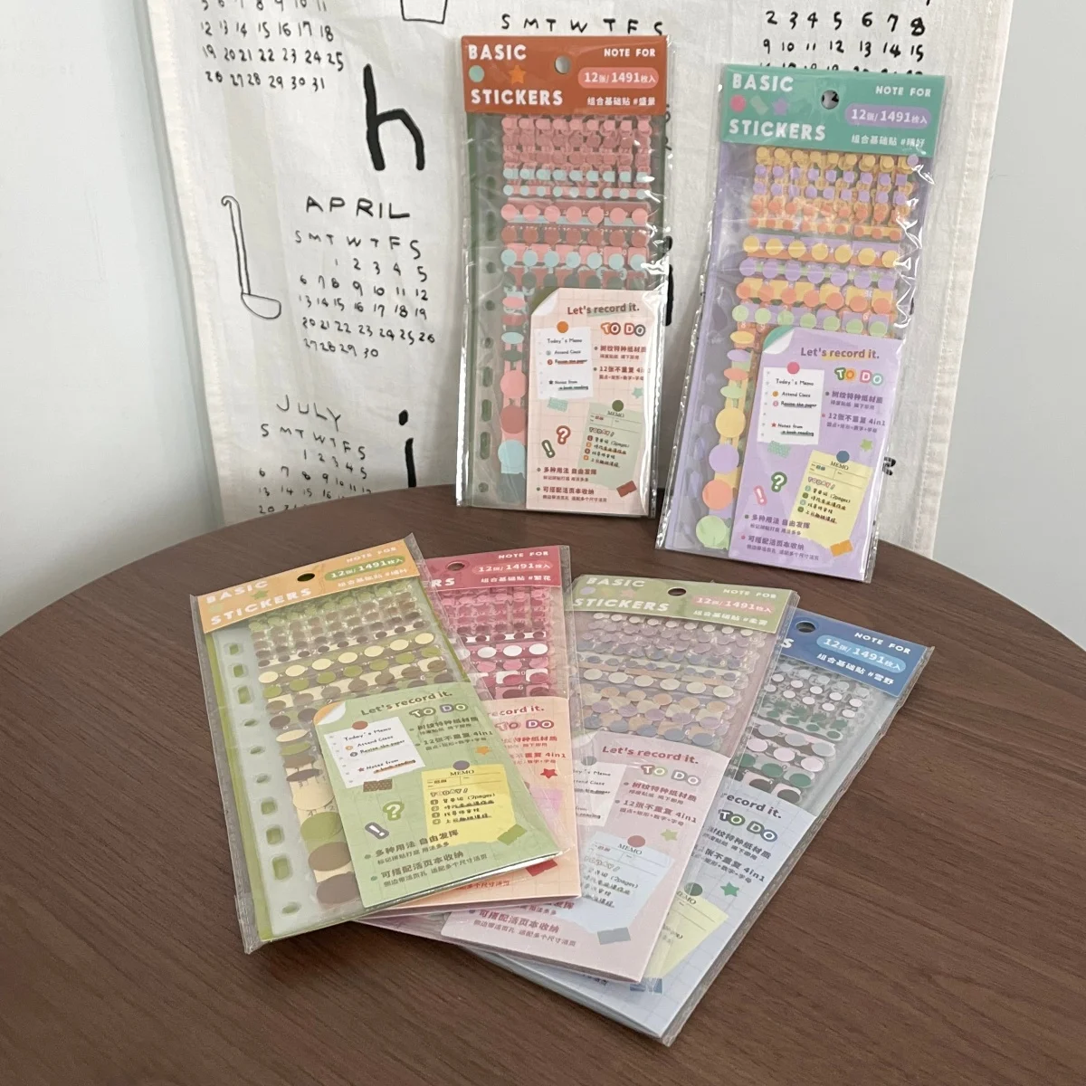 12 Sheets Alphanumeric Dot Stickers, Korean Minimalist Die Cut Planner Labels, DIY Handmade Scrapbook Journal Decorative Sticker