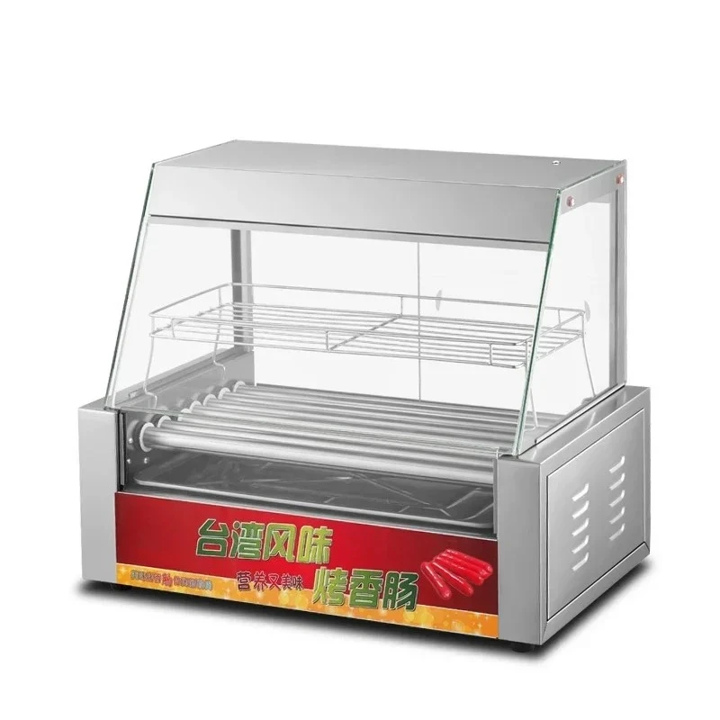 Sausage grill machine commercial small automatic sausage grill household volcanic stone desktop Taiwan hot dog machine stall