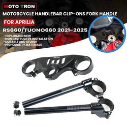 MOTO TRON CNC Aluminum Motorcycle Handlebar Clip-Ons Fork Handle Bars Clip ons For Aprilia RS660/Tuono660 2021-2025