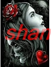 Metal Tin Sign Chic Art Decoration Poster Day of The Dead Girl Rose Skull My Style 8 * 6 Inch Fashion Chic for Home Decor B sign