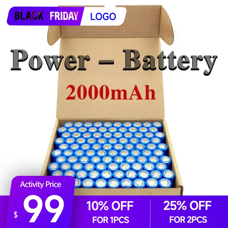 18650 New Manulife Lithium-ion Rechargeable Battery 2000mAh 3.7V A-grade Lithium Battery Manufacturer Direct Sales