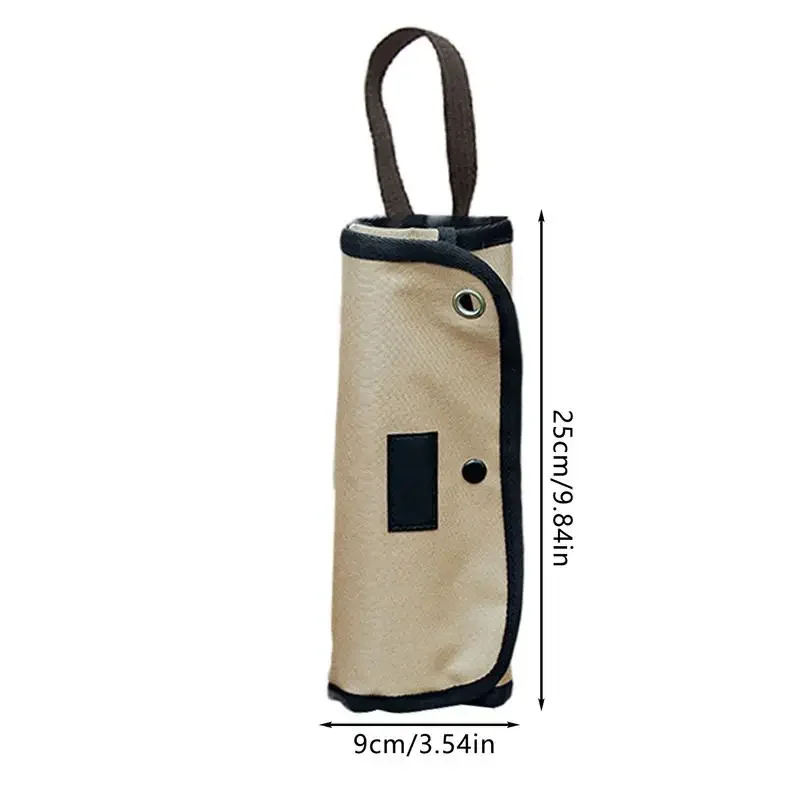 Camping Cutlery Roll Bag12 Slots, Roll Up Utensil Storage For Picnic, Multi-purpose Flatware Organizer For Outdoor Hiking Travel