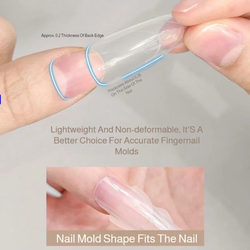 ساندويتش أشكال أظافر مزدوجة 180 قطعة 15 مقاس جديد 2025 ملحقات-شكال مزدوجة نعش اللوز أشكال أظافر مانيكير قالب علوي قالب سفلي #2