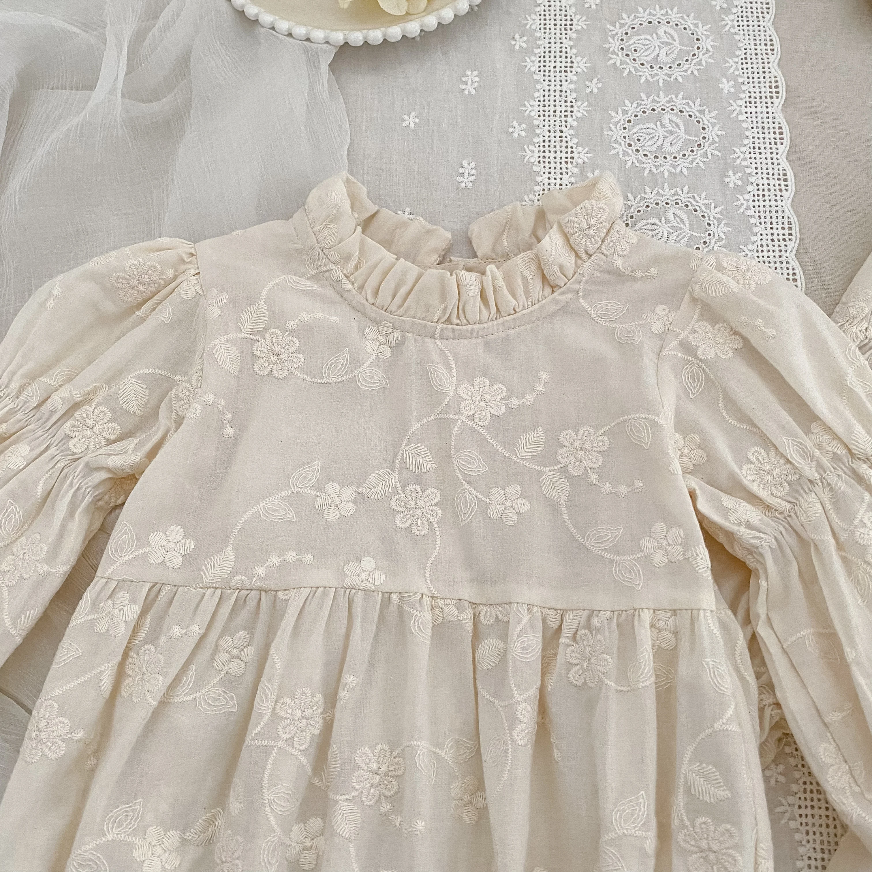 Neue Herbst 0-6Yrs Schwester Kleid Mädchen Party Kleid Baby Mädchen Stickerei Strampler Schwester Geburtstag Party Baumwolle Kinder Prinzessin Kleider – Detail 11
