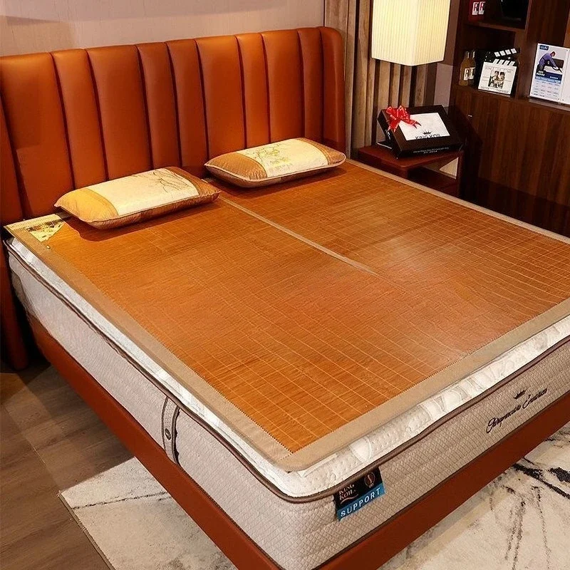 Tappetino in bambù 1,5 Tappetino per la casa pieghevole, tappetino in seta di ghiaccio bifacciale da 0,6 metri