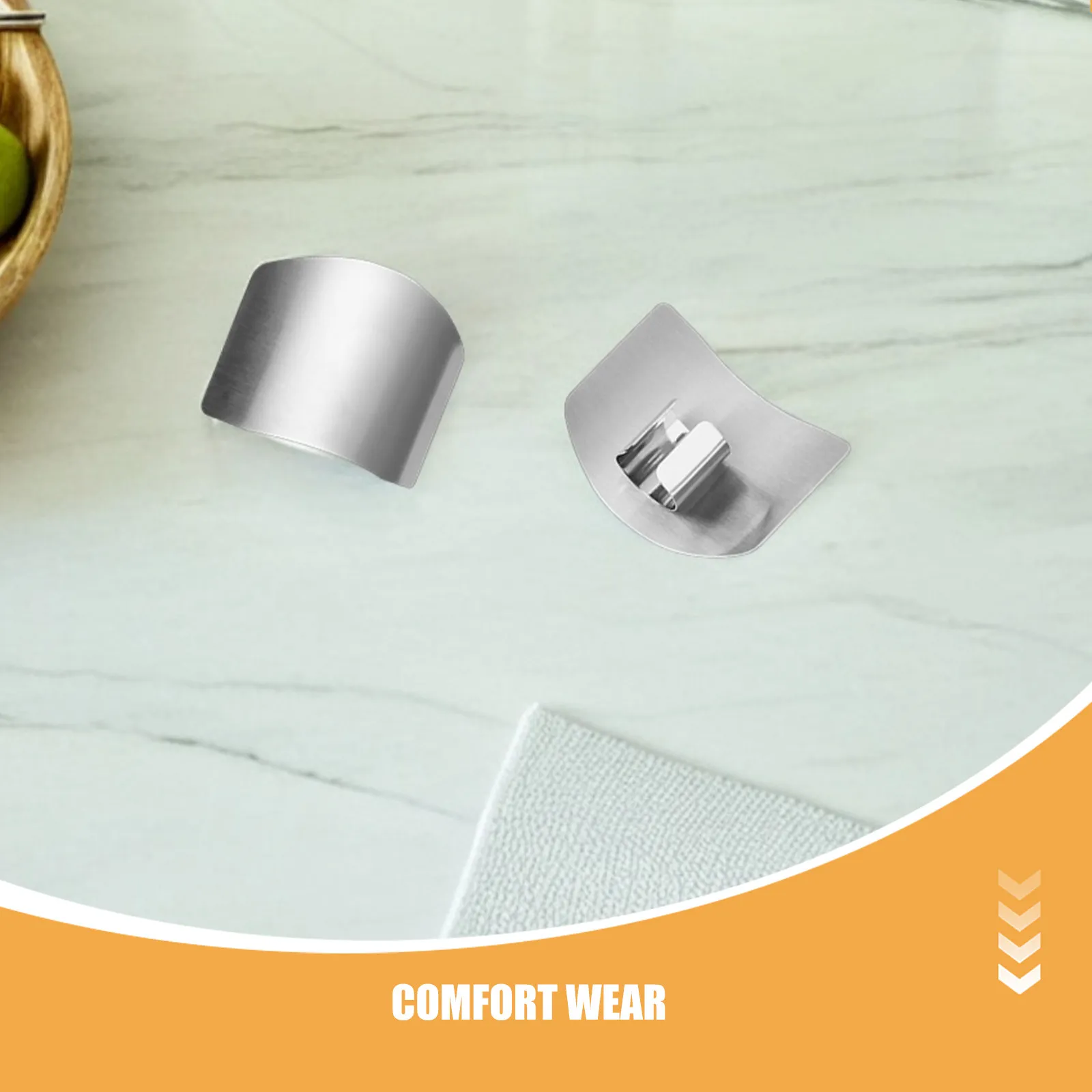 6Pcs Stainless Steel Finger Guards Comfort Fit Finger Protector for Daily Cooking Professional Chefs Slicing Chopping Kitchen