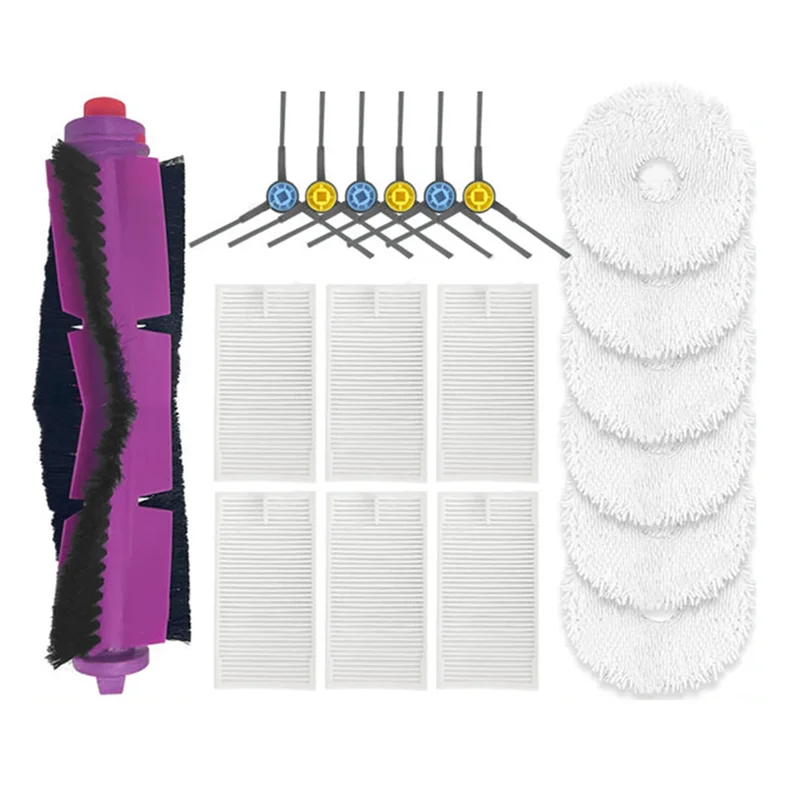 AB43-19PCS 美的 V12 ロボット真空交換部品アクセサリーメインローラーサイドブラシ Hepa フィルターモップ布