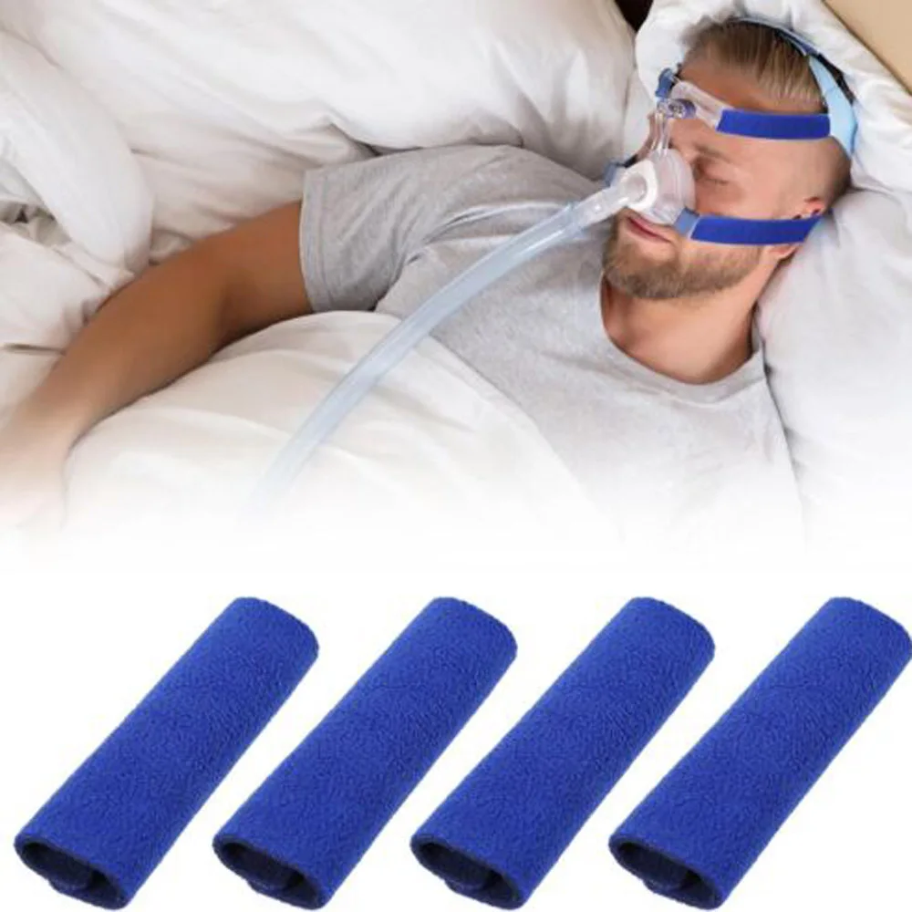 สายรัด CPAP 4 แพ็คสําหรับมาส์กหน้าเต็มรูปแบบ Moisture Wicking, ลดความดัน, เพิ่มความสบาย, ล้างทําความสะอาดได้, ปกผ้าฝ้าย