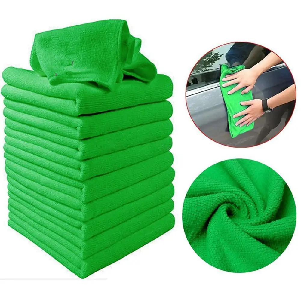 Microfiber Cloth Car Wash Towel Motorcycle Car Drying Towel Wash Auto Detailing Cloth Cleaning Tools 30x30cm  Car Cleaning