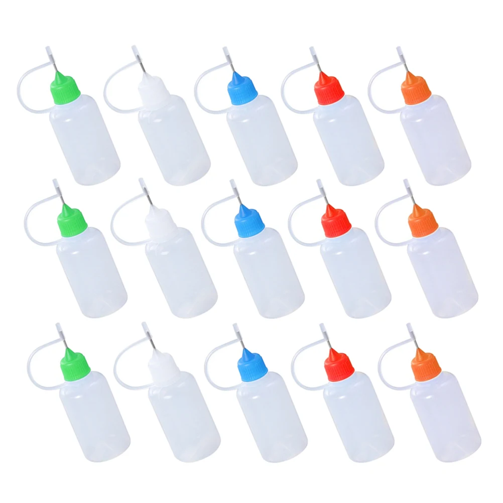 

25pcs Reusable Glue Bottle Fine Tip for Paper Crafts Portable Applicator Stainless Steel Needle Small Size Daily Travel Storage