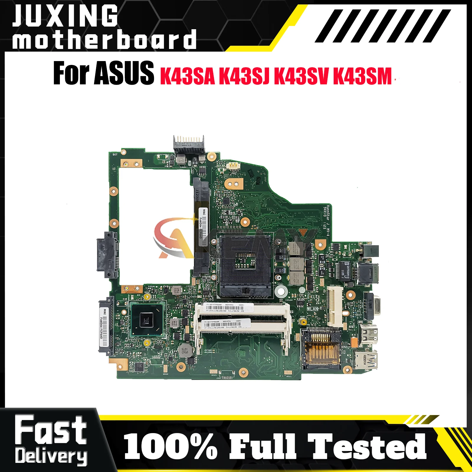 

Материнская плата K43SA для ноутбука ASUS K43SM X43S K43SD K43SJ K43S K43SV A43S, материнская плата для ноутбука в наличии, 100% тестирование, ОК, быстрая доставка