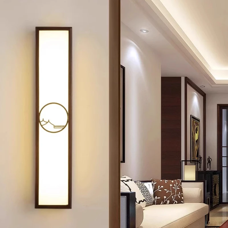 

with national tide, bedroom bedside lamp, solid wood oriental elegance, living room background wall, aisle decorative lamp