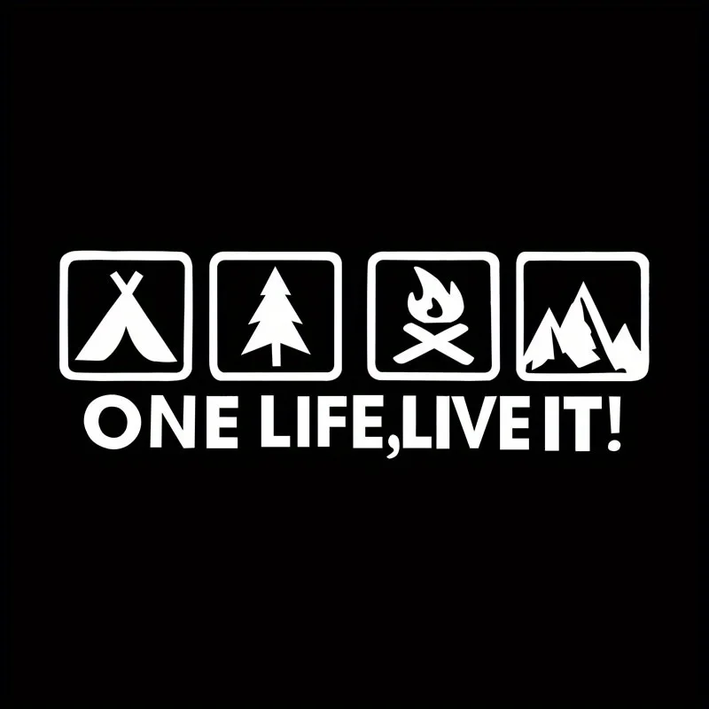 1 шт. Модный «Один жизнь, живая это!» Наклейка, подходит для журналов, блоков питания, пеналов, дверных знаков и брелков
