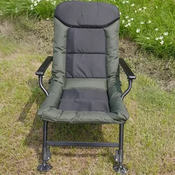 Silla de pesca multifuncional, asiento de pesca europeo reclinable y grueso, plegable y portátil para exteriores, todo terreno