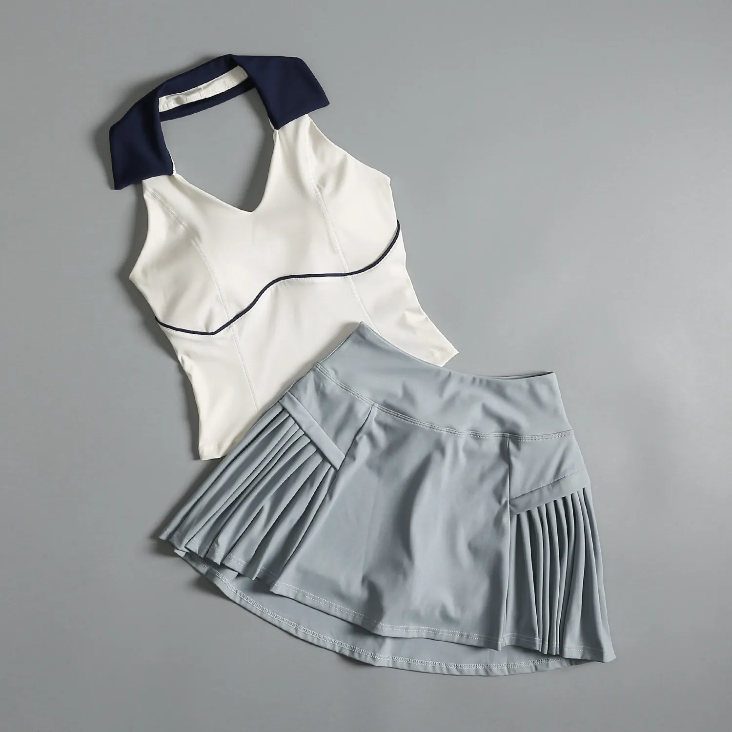 

Beautiful slimming running suit for women summer badminton tennis training clothes anti-exposure yoga fitness skirt