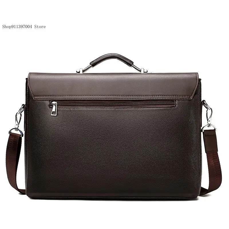 Horizontal Business and Casual Single Shoulder Crossbody Laptop Bag Men