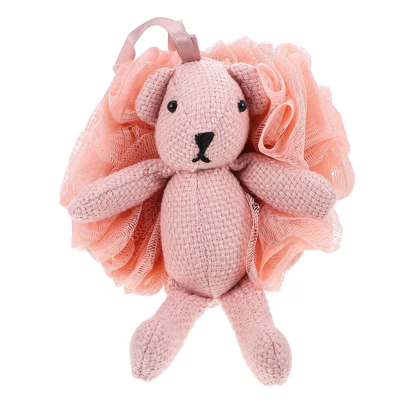 

Cartoon Animal Bath Ball Mesh Pouf Shower Sponge Pink Exfoliating Remove Body Dirt Safe Skin Cleaning Bathroom Decor
