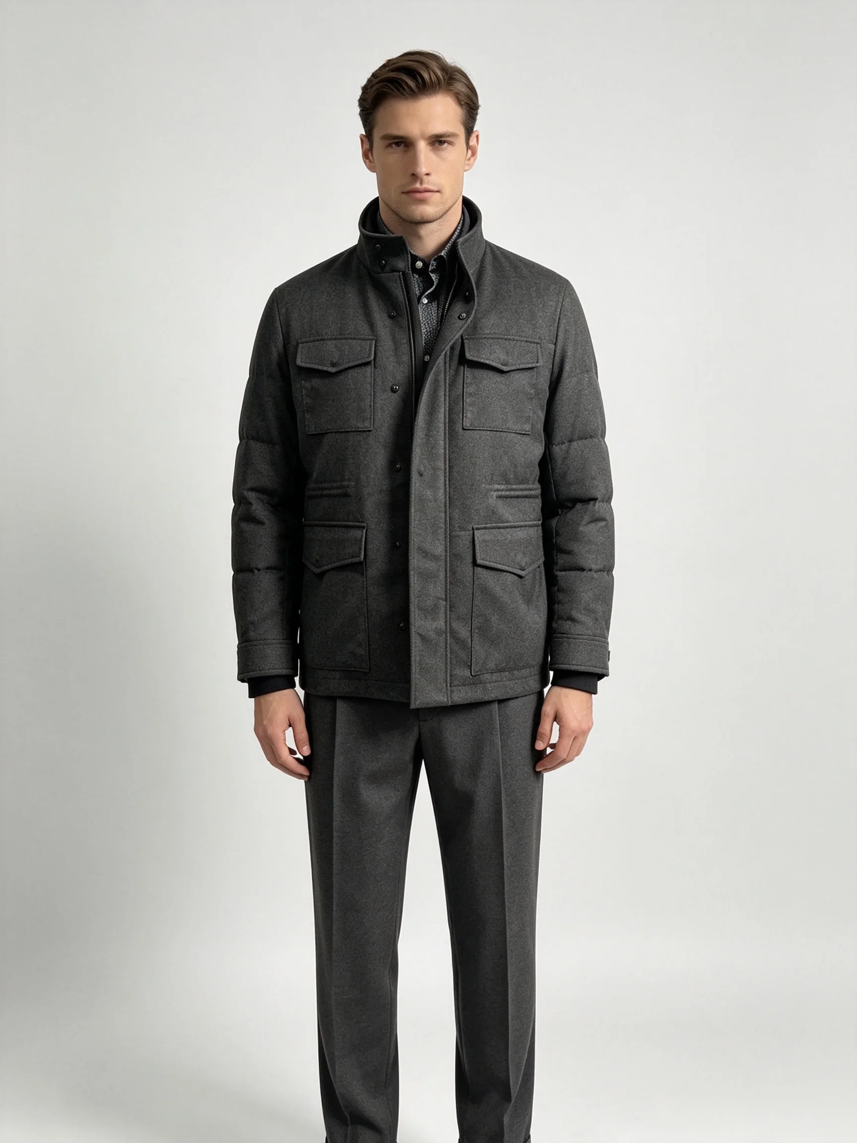 Retro Style Wool Stand Collar - Wool Suit Jacket recension och pris