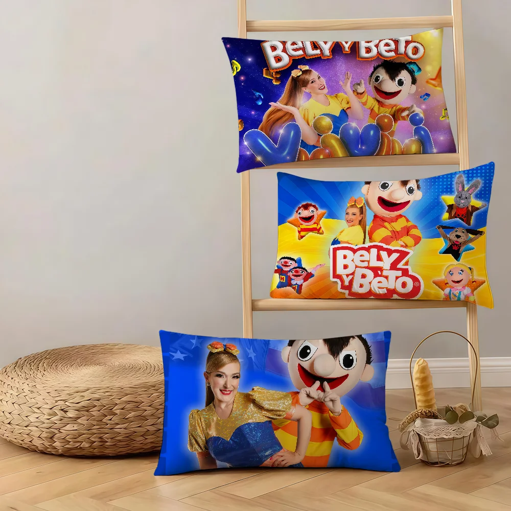 Funda de cojín con dibujos animados de B-Bely y Beto, funda de almohada rectangular, producto de éxito, ropa de cama cálida y cómoda, regalo de fiesta