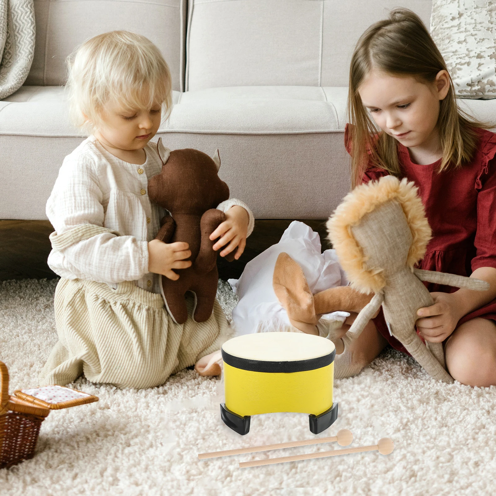 Kids Musical Instruments Children's Percussion Toy Drum Floor Puzzle Hand Drums