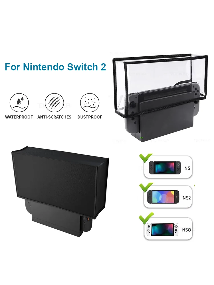 Housse Anti-poussière pour Nintendo Switch 2/OLED, accessoires pour Console de jeu, étui de protection pour station d'accueil, anti-rayures, Anti-poussière pour NS2