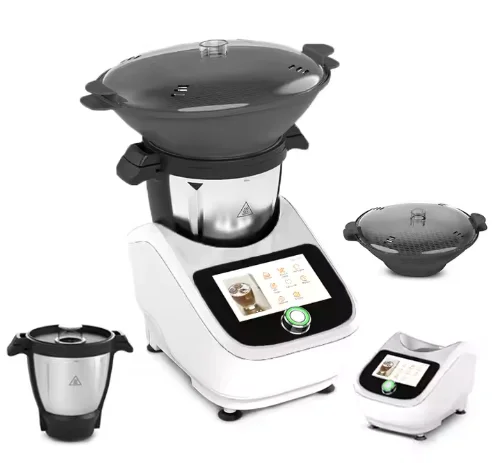SUPER TM6 3.5L Thermomix Fully Automatic Multifunctional Home Cooking Robot Robot Chopper Smart Food Processors Black Color