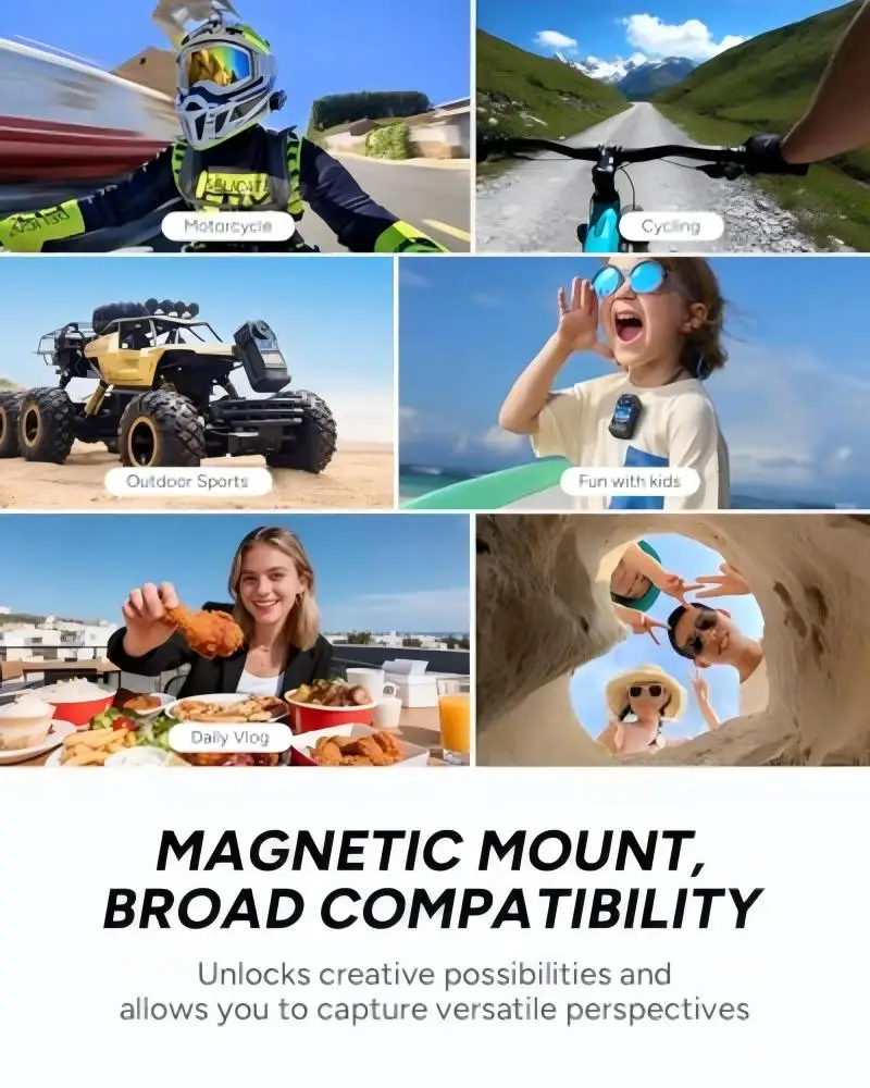 C400 Pocket SJCAM Wearable Motion Cam : Your 4K Adventure Partner,POV Thumb Camera with Magnetic Strap