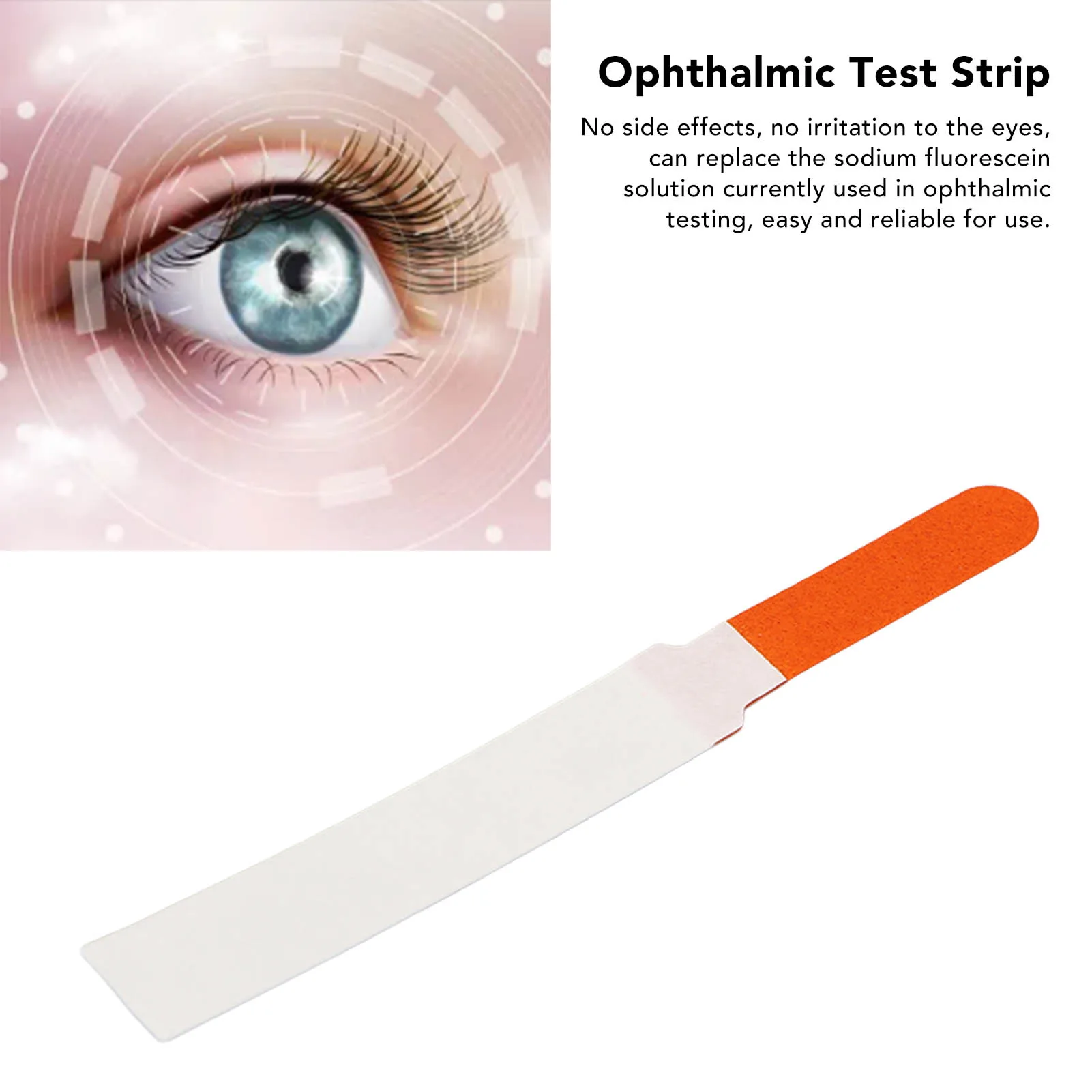 10pcs Fluorescein Sodium Ophthalmic Test Strip Professional Portable Cornea Cellular Damage Test Strips Ophthalmic Touch Strips