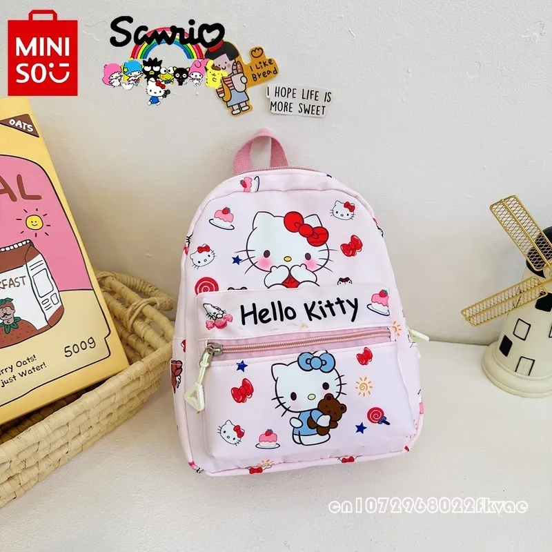 حقيبة مدرسية للطلاب MINISO-Sanrio ، حقيبة ظهر للأطفال ، كرتون ، متعددة الوظائف ، فتاة خارجة ، عالية الجودة ، عصرية