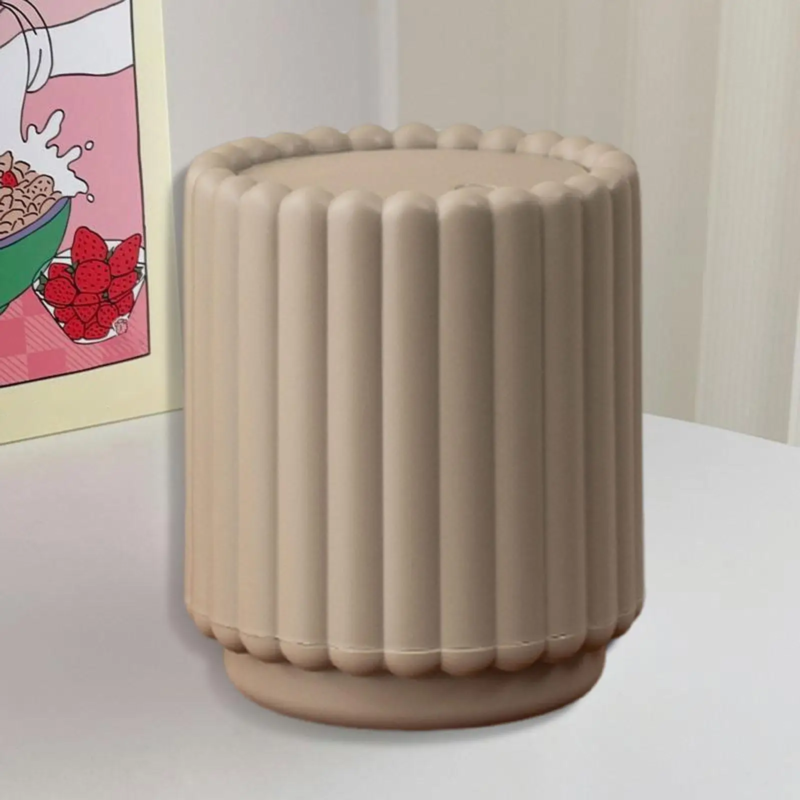 Desktop Trash Can with Press Lid Multifunctional for Office Organization 4.9x5.9inch with Wide Opening Tabletop Garbage Can