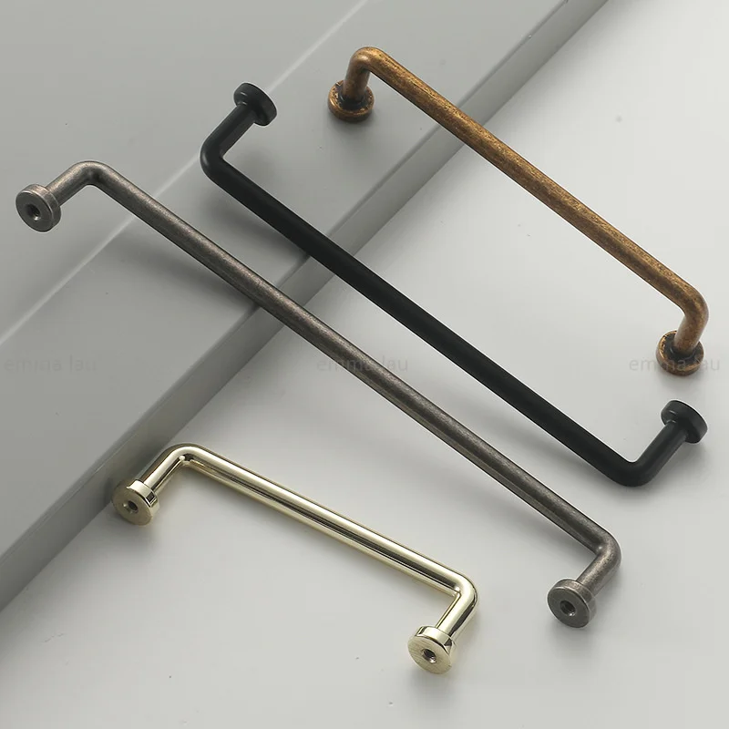 Nordic Long Bar Cabinet Door Handles Vintage Bronze Wardrobe Drawer Knobs Kitchen Cupboard Closet Handles Pulls For Home Decor