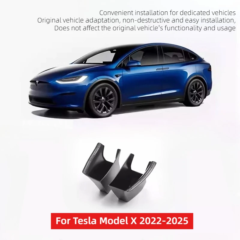 

Для Tesla Model X 2025 ящик для хранения боковой двери, лоток для ручки передней двери, скрытый органайзер, контейнер, держатель для очков для телефона, аксессуары