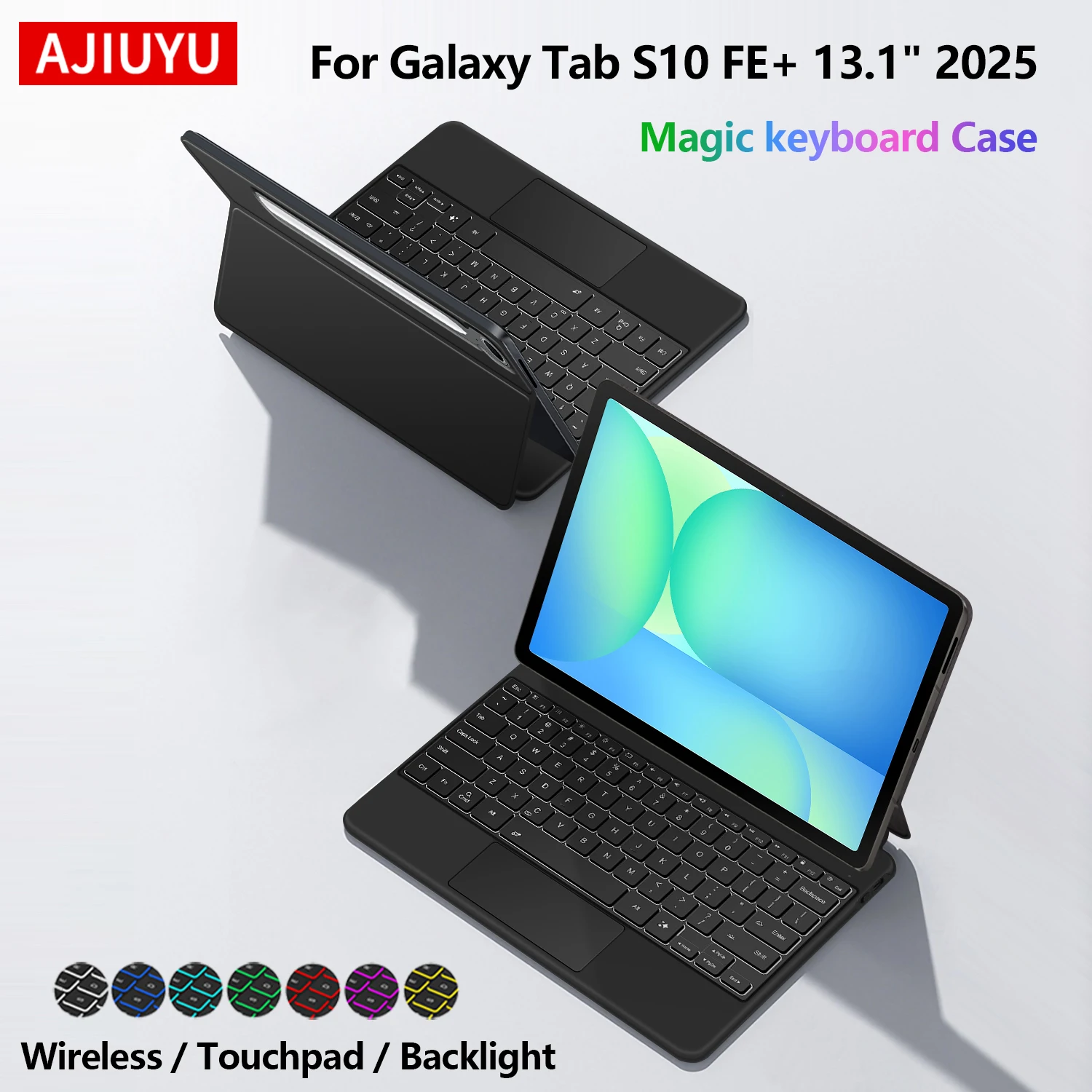 

Magic Backlight Keyboard Folio For Samsung Galaxy Tab S10 FE+ 13.1" SM-X620 X626B S10 FE Plus Smart Magnetic Cover Case TouchPad