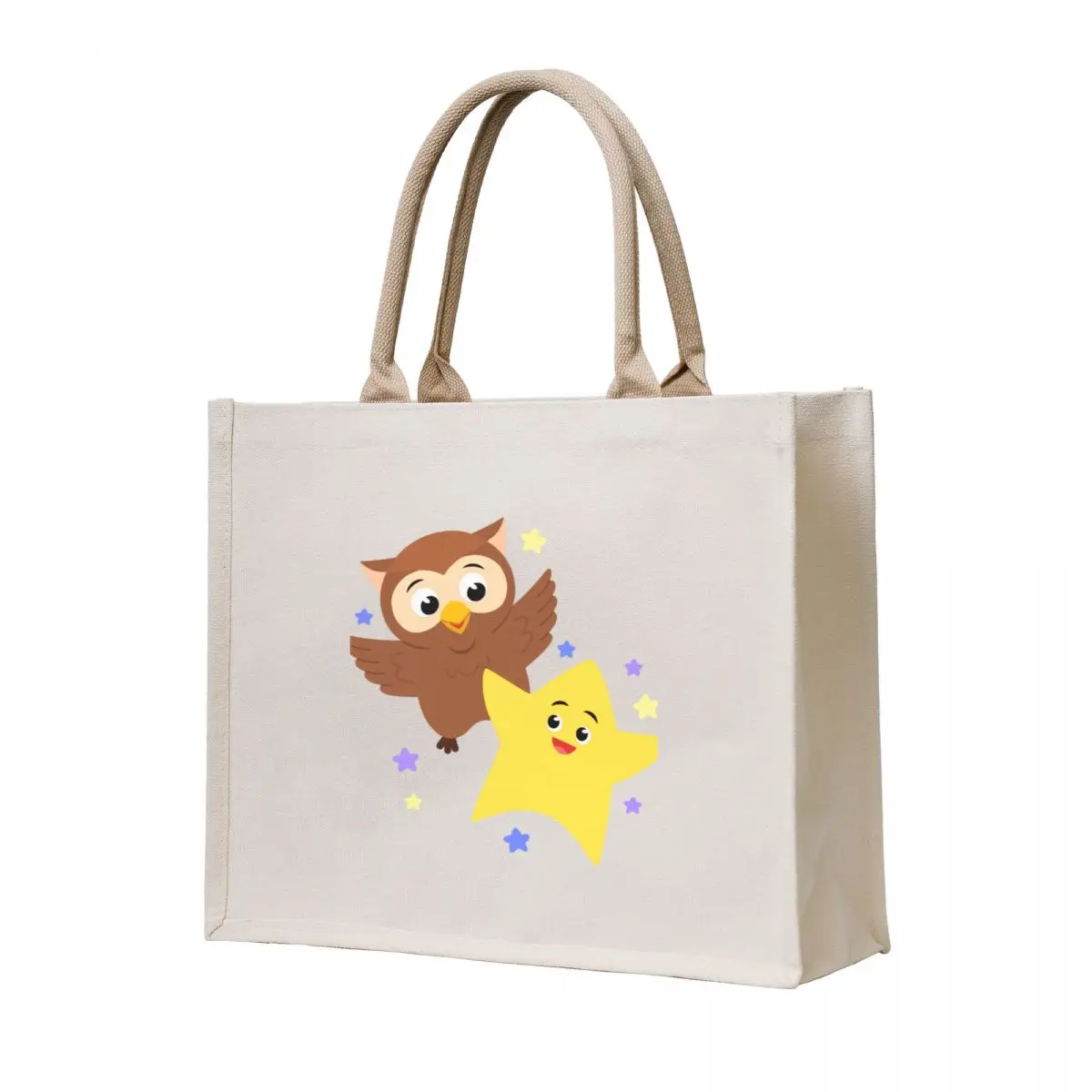 

Twinkle Twinkle: Owl & Star Tote Bag Woman shopper bag Beach bag woman shopping Large bags for women