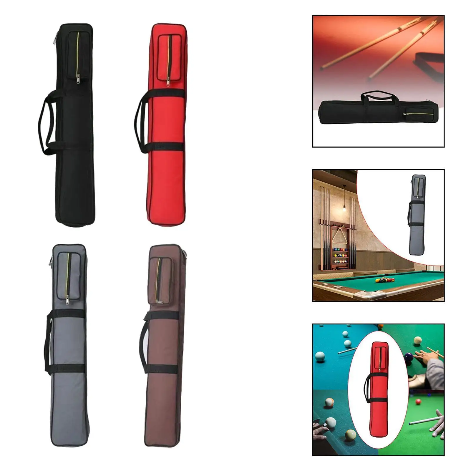 

Billiards Pool Cue Case Pool Cue Pouch Organizer Accessories Dustproof Beginner Pool Cue Carry Bag Billiard Rod Storage Bag