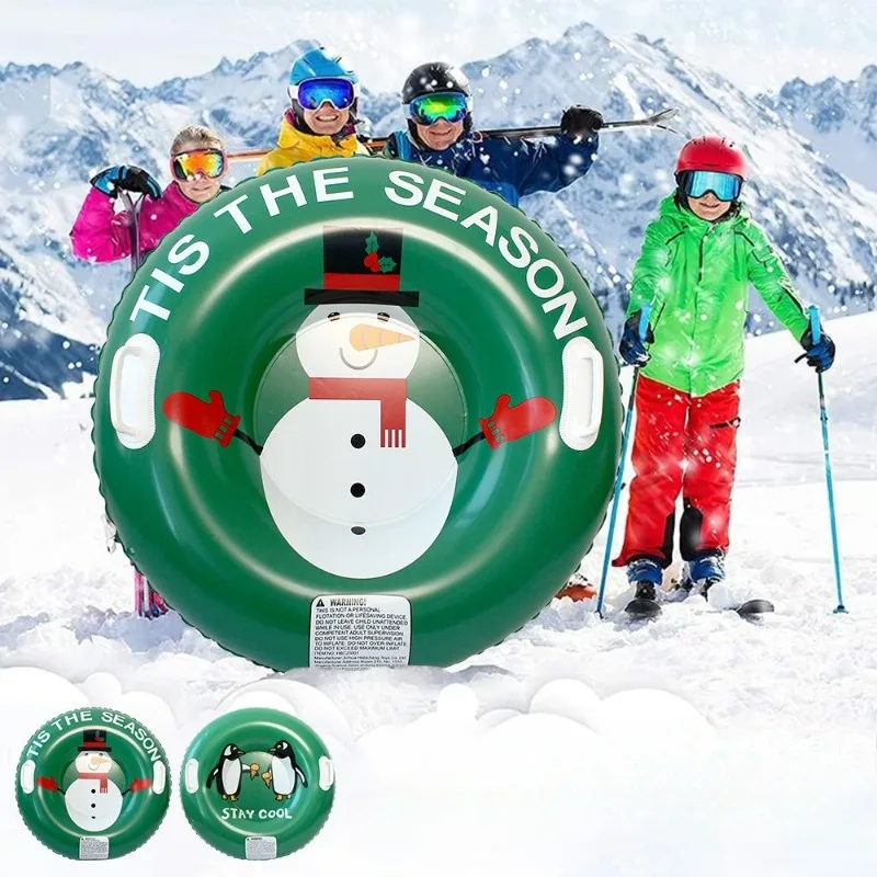Outdoor Inflatable Ski Ring PVC Anti-made Grass Board Thickened Inflatable Snowboard 2025 Winter Supplies