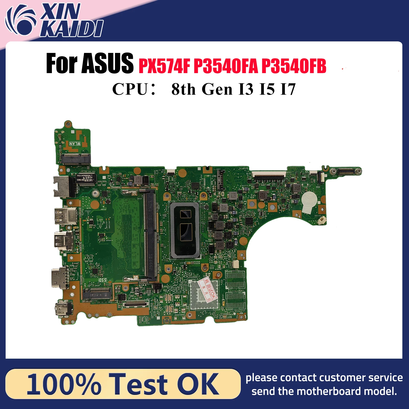 

P3540FA Laptop Motherboard For ASUS ProArt P3540FB P3540F PX574F P3540FA Notebook Mainboard With I3 I5 I7 CPU 100% tests OK stk
