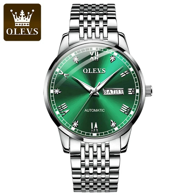 Original OLEVS Paaruhr His Hers Uhrensets, wasserdichte Liebhaber-Armbanduhr, Geschenke für Männer und Frauen, automatische mechanische Uhren