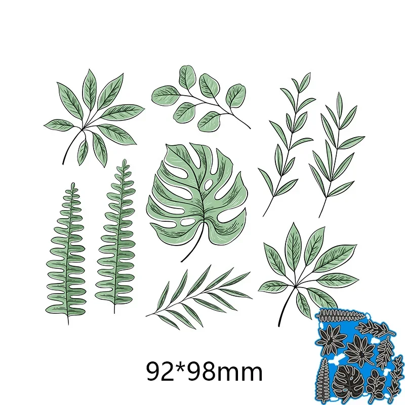 DIY Flower and Leaf Branch Cutting Dies Greeting Card Decoration Carbon Steel Template Paper Embossing  Die