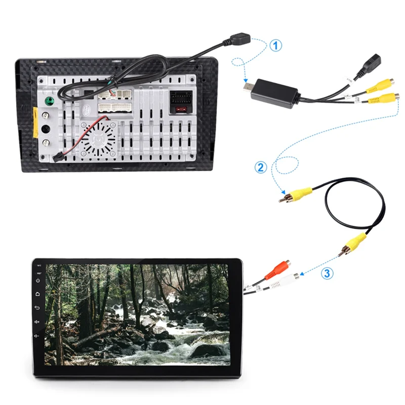 JY-For Android System USB Interface إلى RCA Video Out محول راديو السيارة مشغل الوسائط المتعددة إخراج فيديو AV